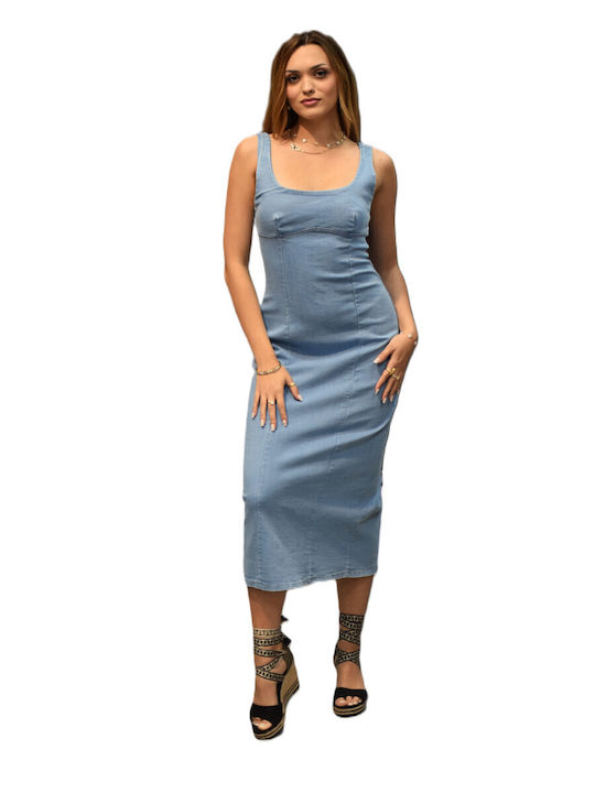 Mixray Midi Dress Light Blue