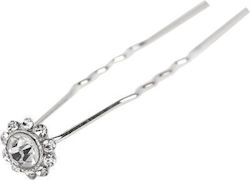 Ro-Ro Accessories Decorative Hair Pin Silver with Strass