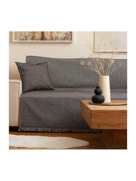 Borea Sicily Sofa Throw Chenille 180x250cm Black