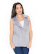 Katrus Women's Vest with Zipper Gray