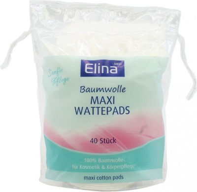 Elina Med 100% Cotton Pads for Makeup Removal 40pcs