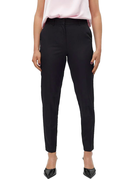 Vero Moda Femei Tesatura Pantaloni cu Croială Tapered Black