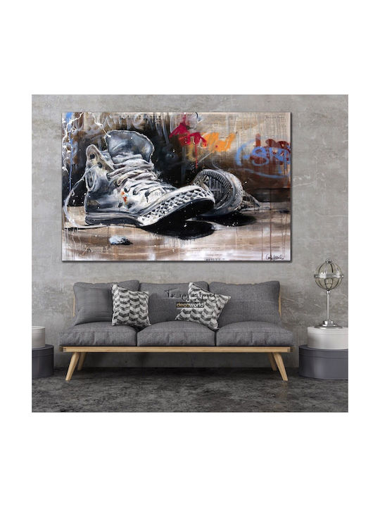 Γκράφιτι Με Παπούτσια Πίνακας σε Καμβά 45x65cm
