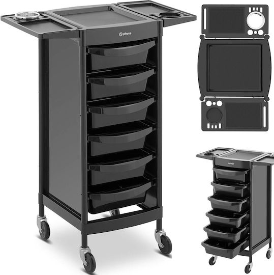 Friseur-Assistentenwagen Haartrocknerhalter 6 Schubladen Regal 420 x 390 mm