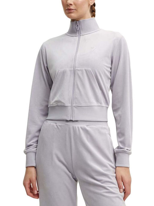 Guess Women's Sweatshirt Jacket Purple