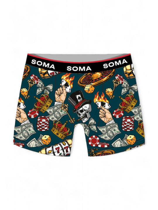 Men's Boxer Blue with Patterns