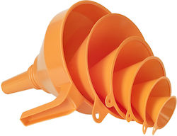 Complete Set Universal Hdpe Funnels 50-75-100-120-150-160 Mm Orange