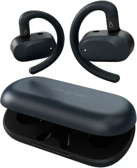 Creative Outlier Go Open Ear Bluetooth Handsfree Ακουστικά με Αντοχή στον Ιδρώτα και Θήκη Φόρτισης Μπλε
