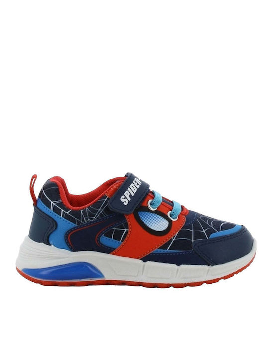 Marvel Kinder-Sneaker Anatomisch mit Klettverschluss & Lichtern Blau