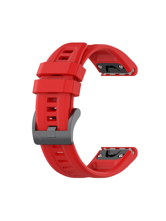 Techsuit Watchband Quickfit 26mm W060 Garmin Fenix 3/3 Hr 5x 5x Plus 6x 6x Pro 7x 7x Pro Solar Red
