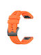 Techsuit Каишка Силикон Оранжев (Fenix 5 / 5 Plus / 6 / 6 Pro / 7 / 7 Pro / 8 (47mm))