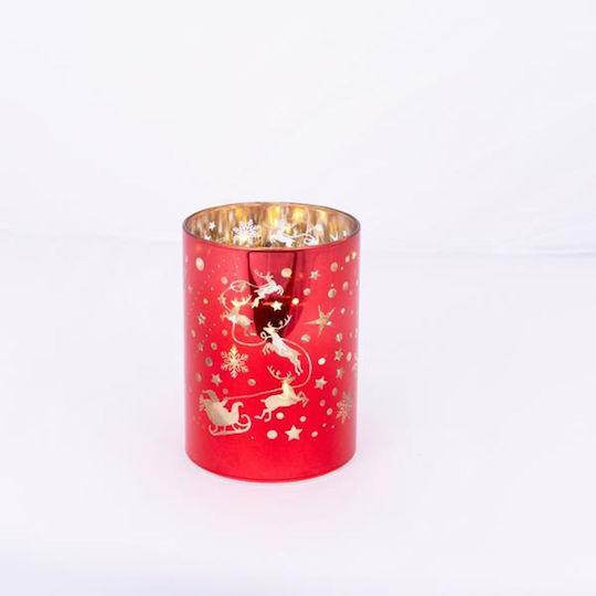 Eurolamp Glass Decorative Red Lighted Stars 9x12cm