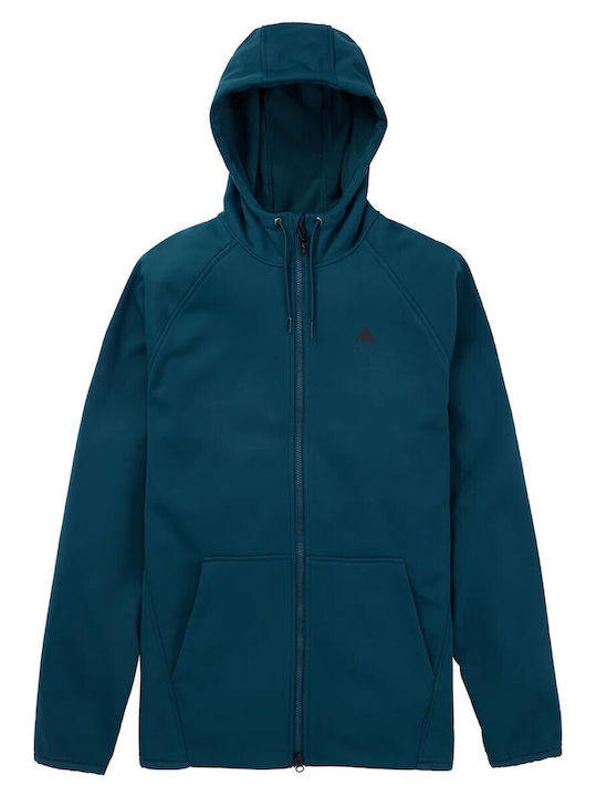 Burton Crown Weatherproof Men's Sweatshirt Jacket with Hood and Pockets Deep Emerald