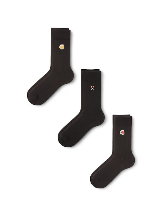 Men's Patterned Socks Black 3Pack