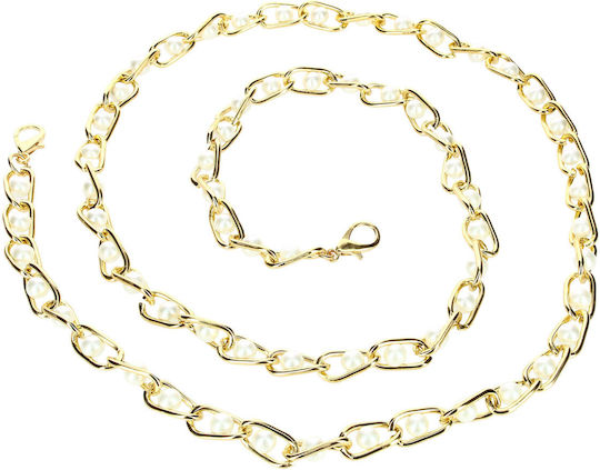 Chain Phone Jewelry Beaded Chain Strong Resistant 110cm Golden