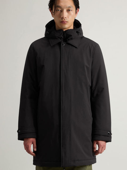 Woolrich Stretch Χειμωνιάτικο Μπουφάν Μαύρο