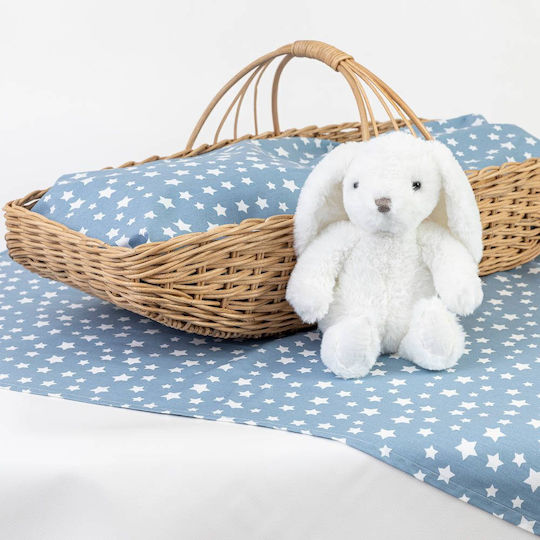 Borea Stars Baby Sheets Set Cradle Cotton Blue Blue 70x120cm 2pcs