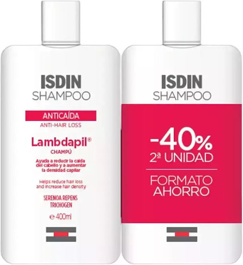 Isdin Lambdapil Σαμπουάν κατά της Τριχόπτωσης για Εύθραυστα Μαλλιά 2x400ml