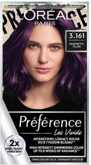 L'Oreal Paris Preference Les Vivids Βαφή Μαλλιών No. 3.161 - Magnetic Plum