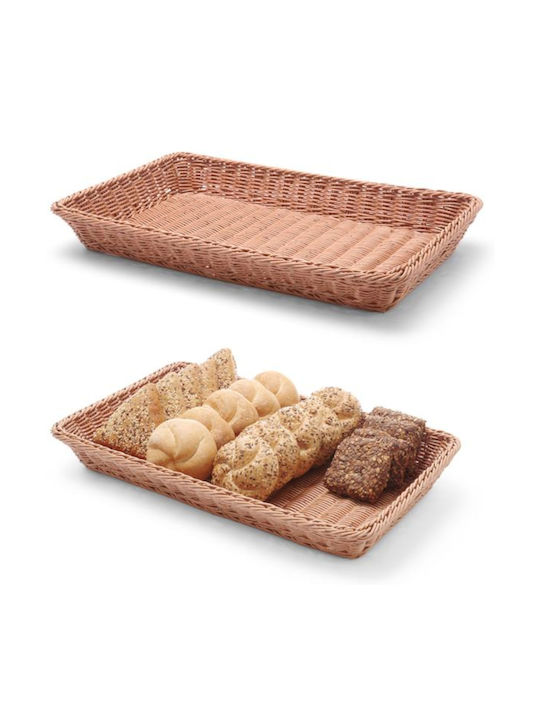 Hendi Coș de pâine din ratan Gri 53x32.5x6.5cm