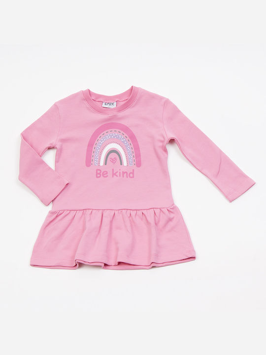 Trax Sweatshirt Kids Dress Long Sleeve Pink