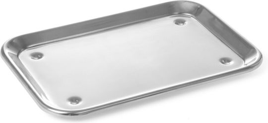 Hendi Inoxidabil Dreptunghiular Tavă de Servire cu Mânere în Culoare Gri 24x17cm 407202 1buc
