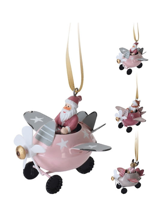 Flugzeug & Weihnachtsmann Ornament 3 Designs 9cm