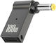 Usb-c 100w Charging Adapter To Lenovo 4.0 X 1.7mm Yellow Connector Gray