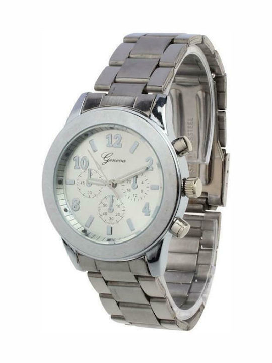 PS Silver Watch with Battery Mechanism PS Silver Watch with Battery Mechanism