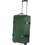 RCM Medium Travel Suitcase Green with 4 Wheels Height 60cm