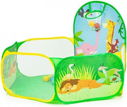 Ecotoys Piscină cu bile cu Coș de baschet 130x130x80cm. Transparent