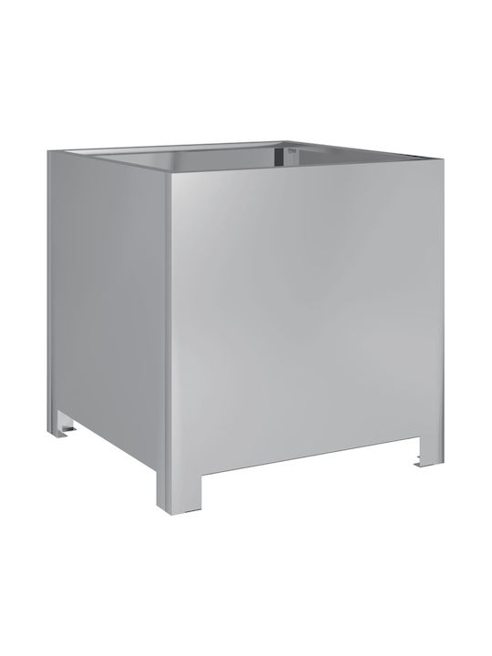 vidaXL Garden Planter Box 40x40cm Silver 851209