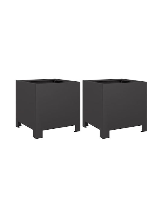 vidaXL Κήπου Planter Box 30x30cm Set 2buc Negru 851186