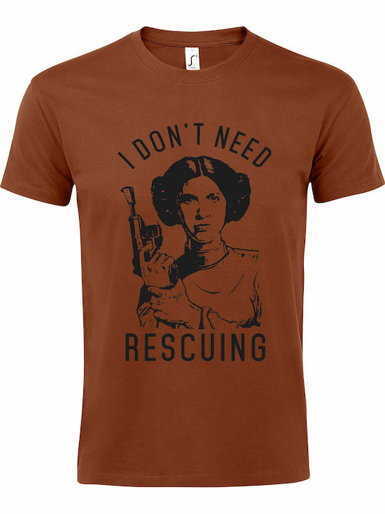 Princess Leia, Star Wars T-shirt Πορτοκαλί Βαμβακερό Princess Leia, Star Wars