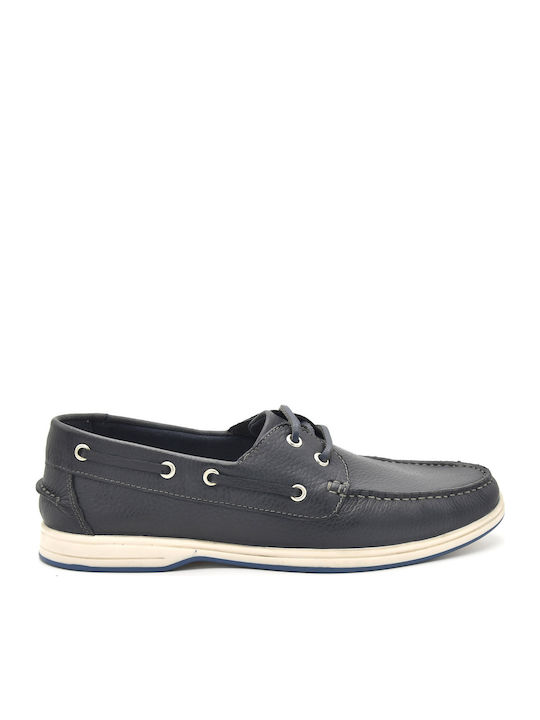 Δερμάτινα Ανδρικά Boat Shoes σε Μπλε Χρώμα