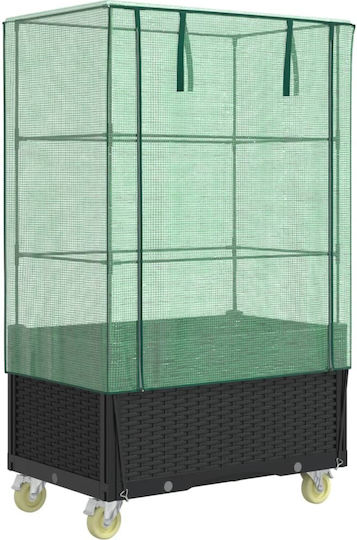 vidaXL Blumenkasten Kunststoff Black 50x80x182cm.