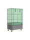 vidaXL Ζαρντινιέρα Πλαστική Ανοιχτό Γκρι 50x80x182εκ.