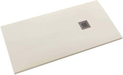 Tema Rechteckige Duschen Künstlicher Stein 80x130cm Stein Beige