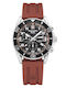Swiss Alpine Military by Grovana Men's Watch 42mm Chronograph Battery with Red Rubber Strap