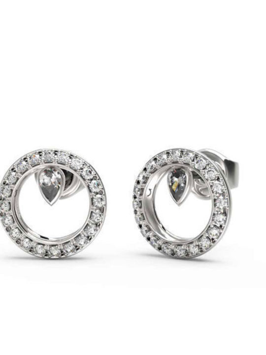 Guess Stud Earrings Made of Steel with Stones
