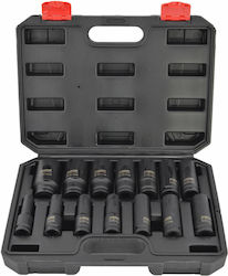 Awtools 1/2" Schlag-Steckschlüsselsatz 14-tlg Schwarz Linie