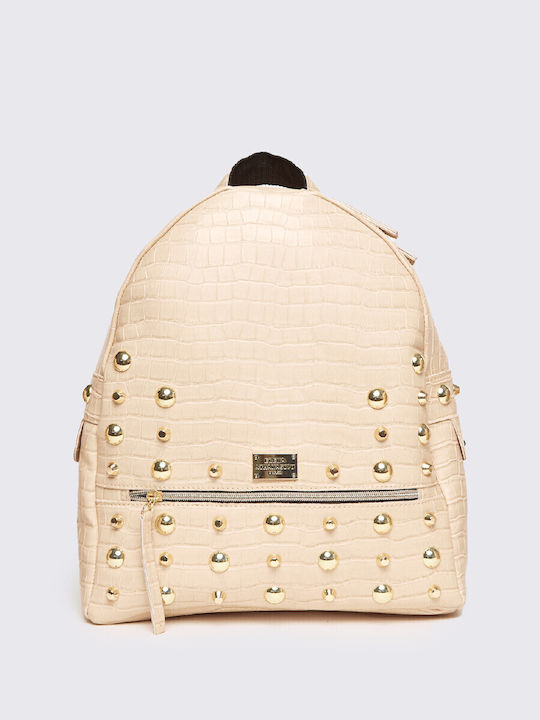 Elena Athanasiou Croco Backpack Large Creme