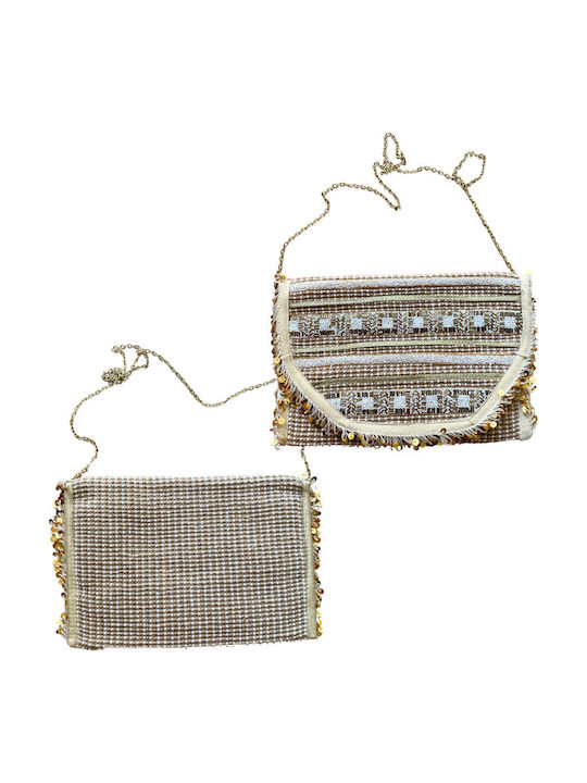 Handgefertigte indische bestickte Tasche Vidya Beige Solo Me Frauen Einheitsgröße Clutch7