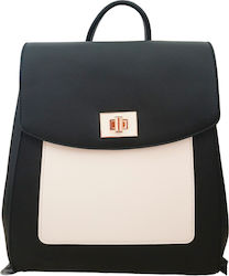 Women's Black Beige Backpack