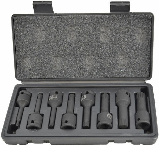 Awtools Impact Sockets Spline 8pcs Black Line