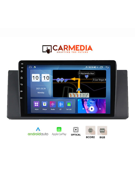 Carmedia Car Audio System for BMW Series 5 (E39) / X5 (E53) 1999-2006 (Bluetooth/USB/WiFi/GPS/Apple-Carplay/Android-Auto) with Touch Screen 9.5"