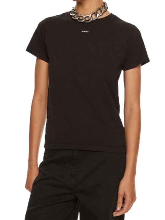 Pinko Basico Damen T-shirt Nero Limousine