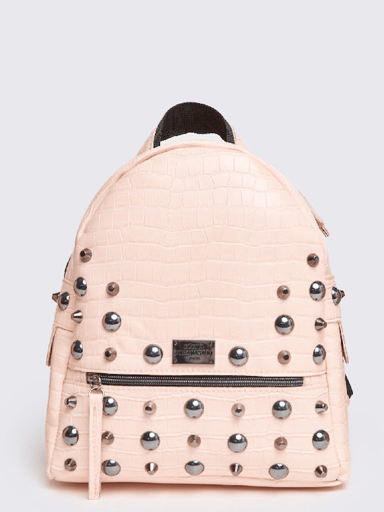 Elena Athanasiou Croco Backpack Small Pink Ροζ ...