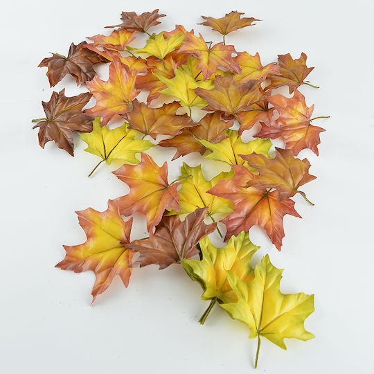 Set of 36 Decorative Maple Leaves Green Brown 13cm 157.004.0002.40