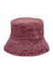 Brims and Trims Denim Women's Bucket Hat Burgundy